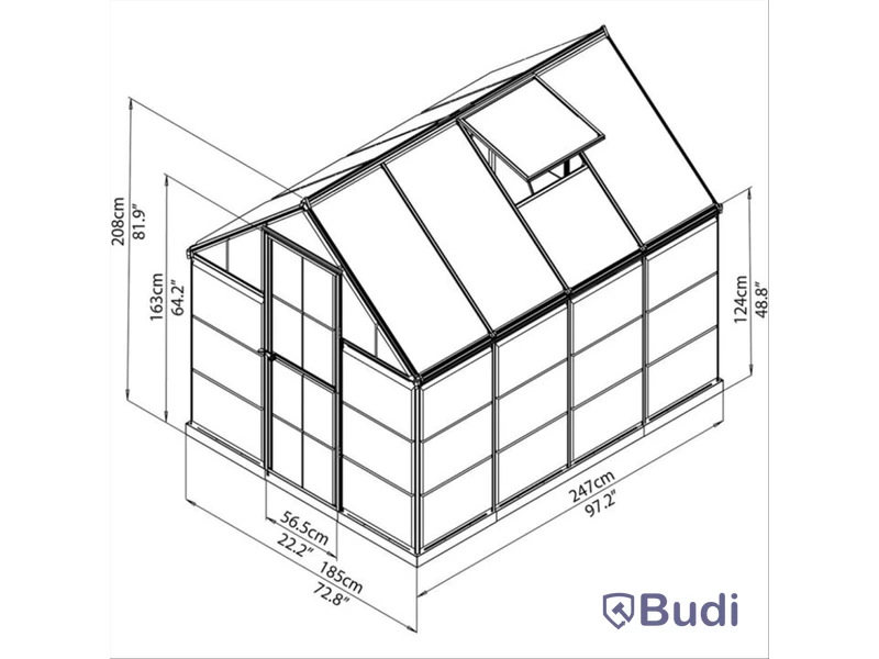 VÄXTHUS CANOPIA HYBRID ALUMINIUM 4,6M²