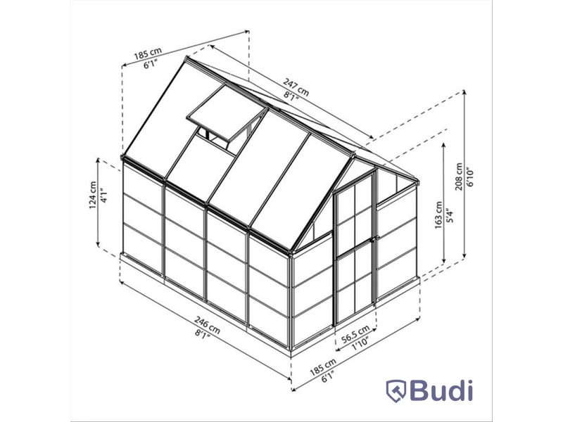 VÄXTHUS CANOPIA HYBRID ALUMINIUM 4,6M²