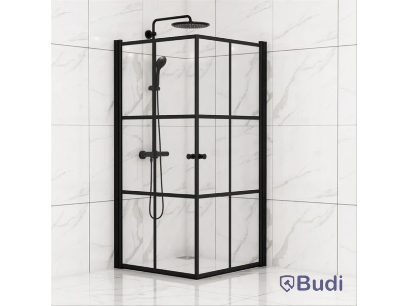 DUSCHHÖRNA SUNWIND TIANA SPRÖJS 80X80CM SVART