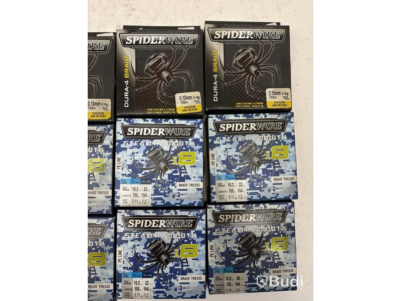 Parti med Fiskelinor Spider Wire