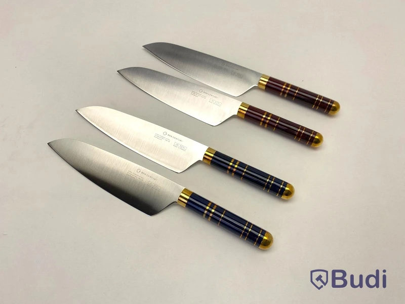 4 st. Kockkniv Bon Centuri Chefs Knife, 20 cm - 2 st. Marine blue och 2 st. Bordeaux red