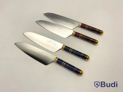 4 st. Kockkniv Bon Centuri Chefs Knife, 20 cm - 2 st. Marine blue och 2 st. Bordeaux red