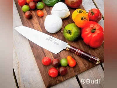 4 st. Kockkniv Bon Centuri Chefs Knife, 20 cm - 2 st. Marine blue och 2 st. Bordeaux red