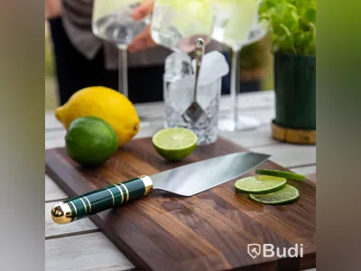2 st. Kockkniv Bon Centuri Chefs Knife, 20 cm, Saint Marquis green.