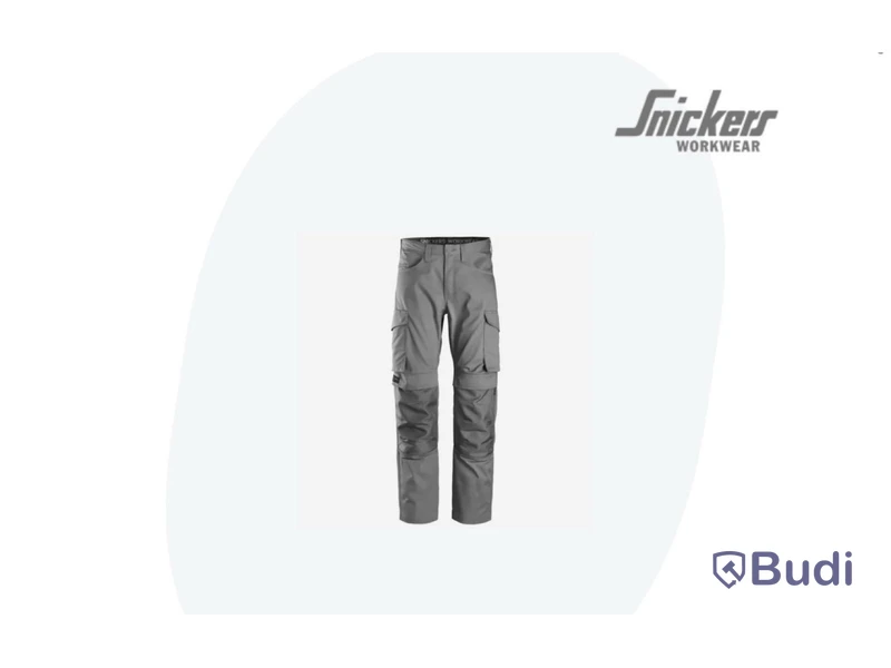 (NEW) WORK TROUSERS SNICKERS WORKWEAR, 6801, GRAY, WITH KNEE PAD POCKETS, SIZE 100