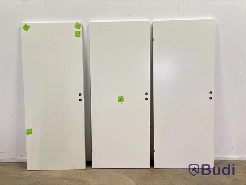 3 st. INNERDÖRR SOLID ELEMENTS GAMMAL STANDARD SLÄT VIT 9X21
