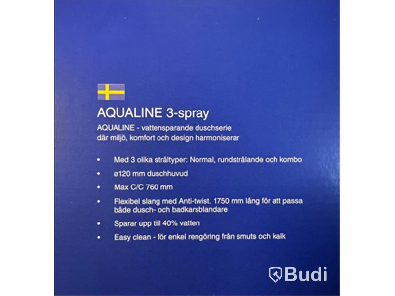 DUSCHSET AQUALINE KROM 3SPRAY