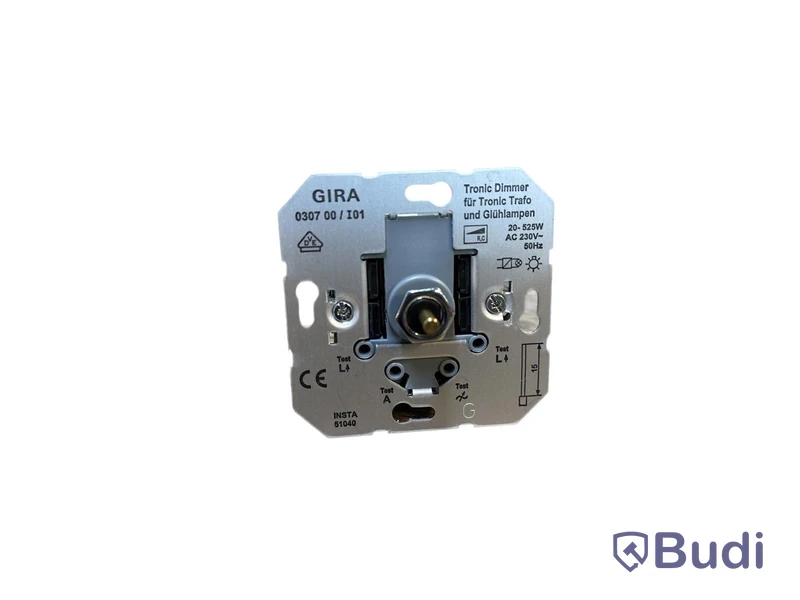 10 ST. GLÖDLAMPSDIMMER MED TRYCKBRYTARE GIRA, SYSTEM 55, TRONIC ALUMINIUM, 20-520W