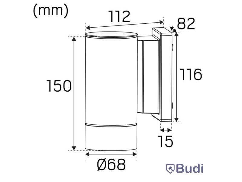 3 ST. VÄGGARMATUR HIDEALITE, LED, MILO GU10 IP55, ANTRACIT