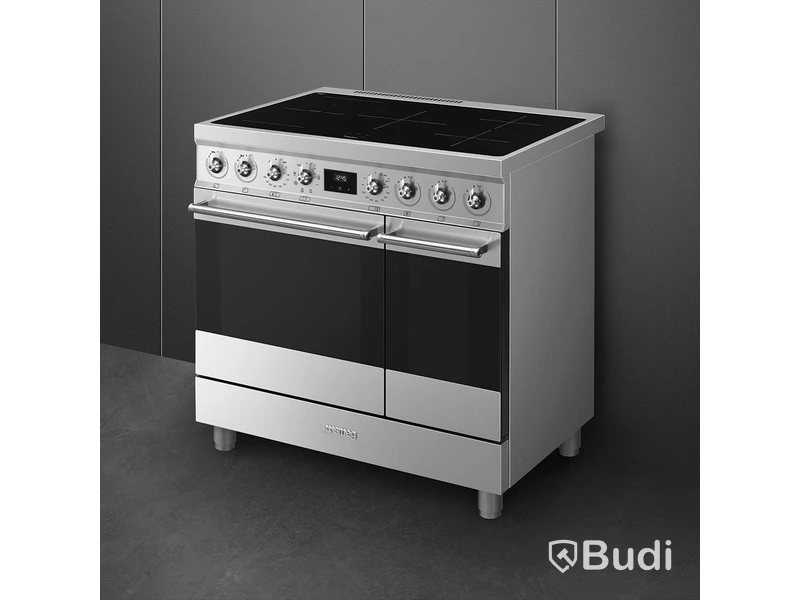 Induktionsspis Smeg 90x60 cm, Rostfritt stål, Classic C92IMX2