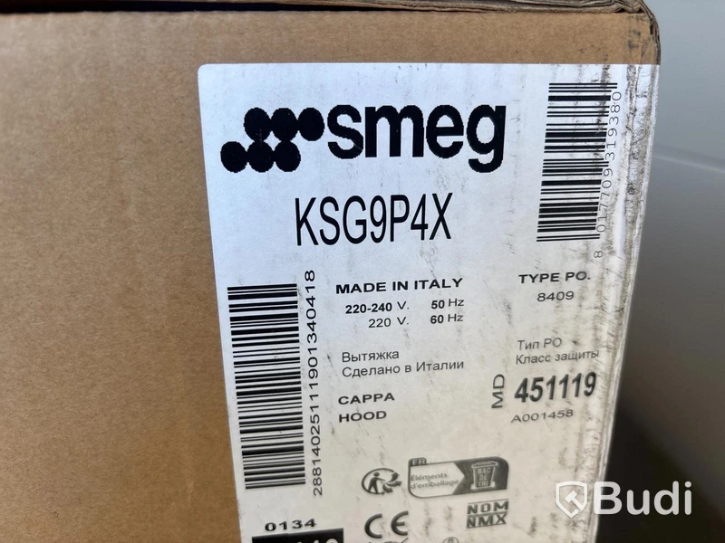 Köksfläkt Smeg Integrerad 90 cm, Rostfritt stål, Universal KSG9P4X