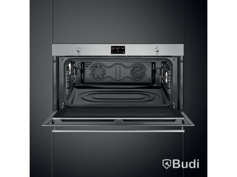 Smeg Fan-Assisted Compact Oven, 90 cm, Stainless Steel, Classic SFR9302TX
