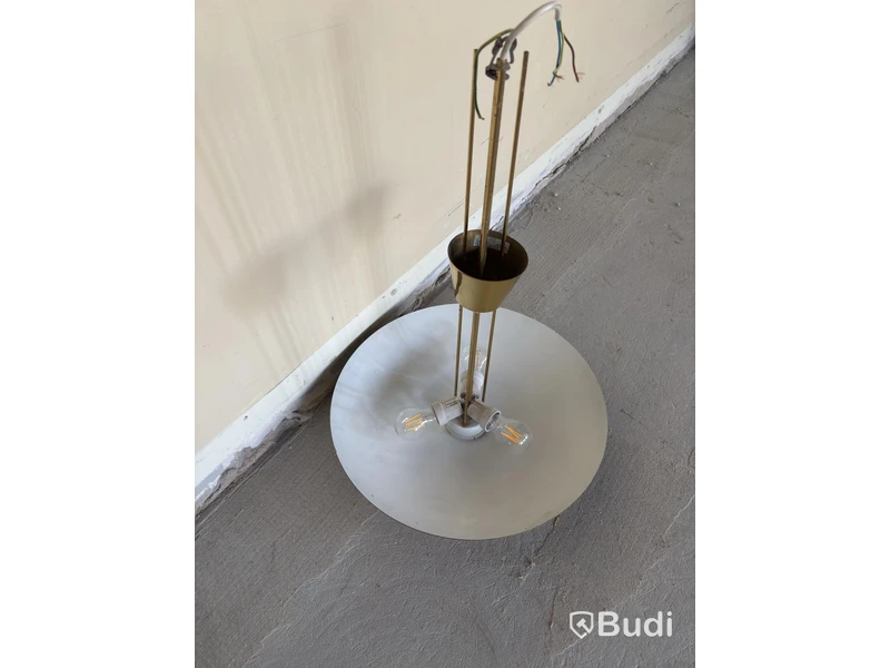 Ceiling lamp, J.T. KALMÁR, model 7026, brass, 3 lights