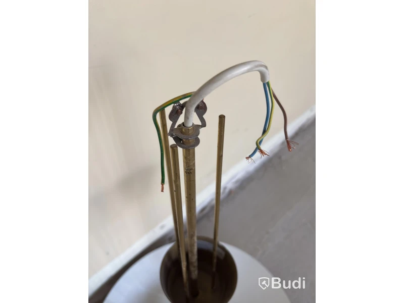 Ceiling lamp, J.T. KALMÁR, model 7026, brass, 3 lights