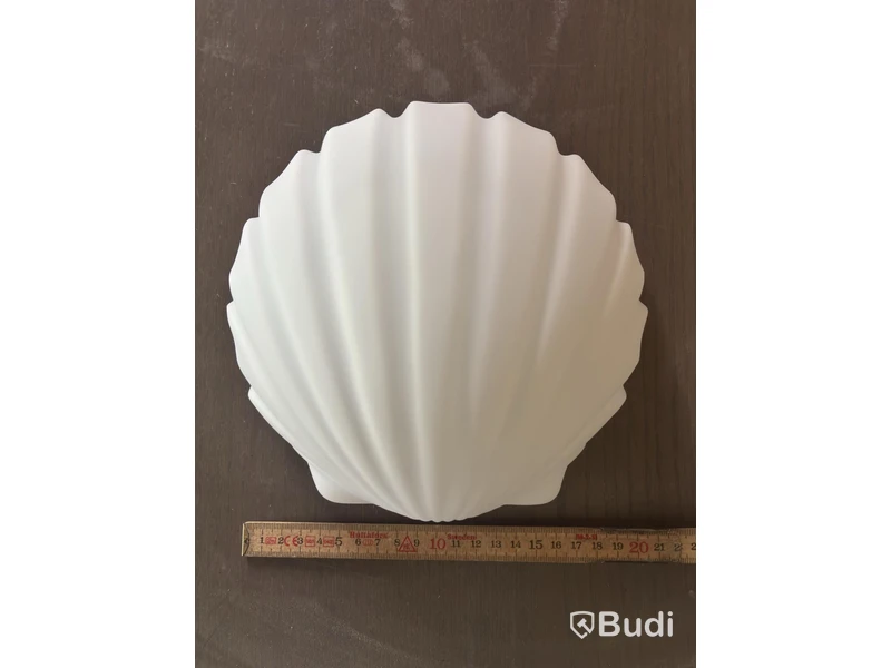 Glass lampshade, shell-shaped