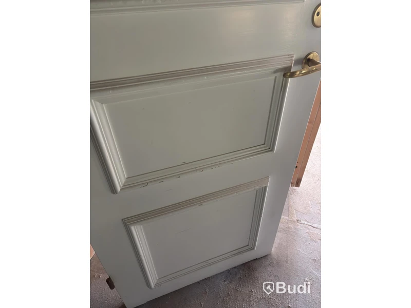 Interior door with frame
