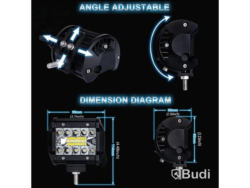 Parti med 4 st LED-arbetsbelysning, 60w - fri frakt