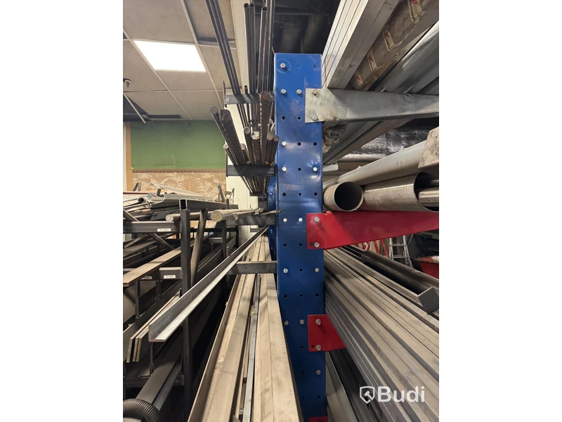 Large lot of steel profiles including storage racking