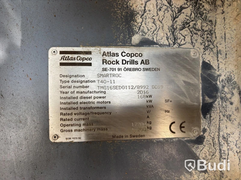 Borrvagn Atlas Copco Smartroc T40