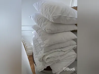 2 duvets and 4 pillows