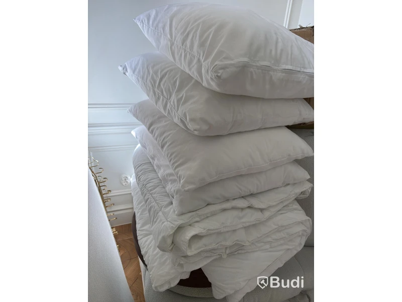 2 duvets and 4 pillows