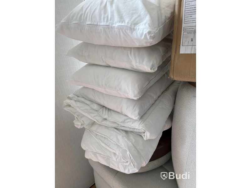 2 duvets and 4 pillows
