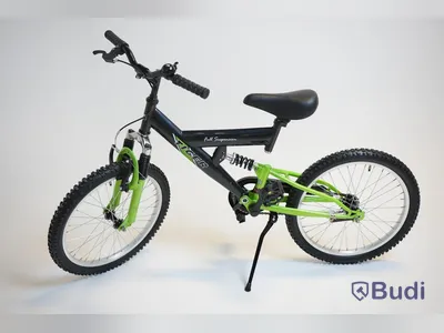 Cykel Tiger, MTB heldämpad, hjul 20 tum, ram 10 tum, svart/grön