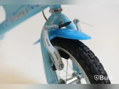 Cykel inkl. stödhjul Pollux, med docksits, hjul 12 tum, ram 6 tum, blå