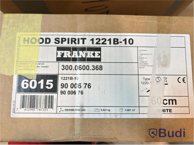 SPISKÅPA FRANKE, SPIRIT 1221B-10, 60 CM, LITEN VOLYMDEL, VIT