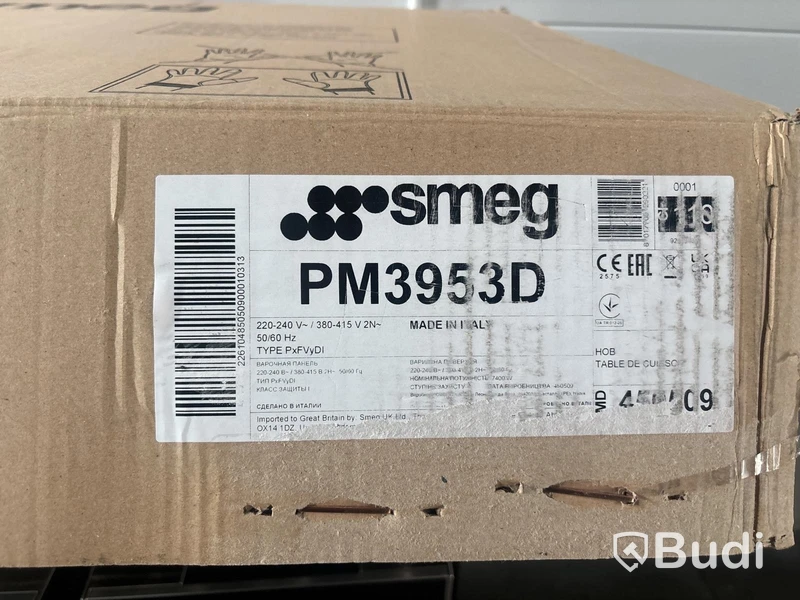 Kombinerad gas- och induktionshäll Smeg 90 cm, Svart PM3953D