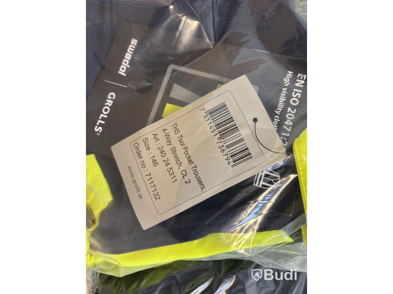 Parti med Arbetsbyxa Björnkläder, Motion, THS tool pocket trousers, 4-way stretch, CL2, olika storlekar