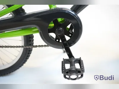 Cykel Tiger, MTB heldämpad, hjul 20 tum, ram 10 tum, svart/grön