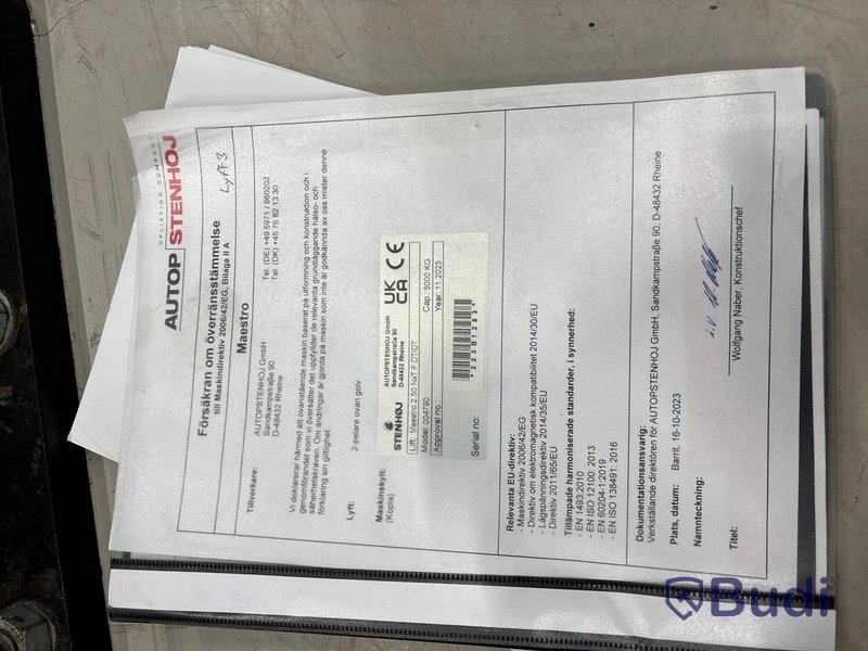 Autop Stenhoj vehicle lift, Maestro 2.50 NxT F DT/DT, max. 5000 kg