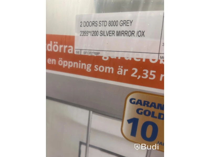 SKJUTDÖRR STD 8000 2355X1200MM SPEGEL 2-PACK