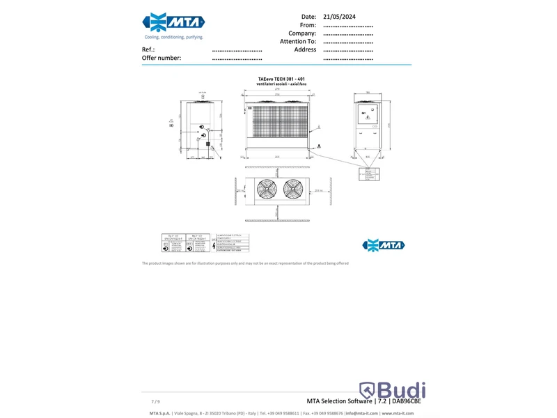 Processkylare MTA TAEvo Tech 401, 2019