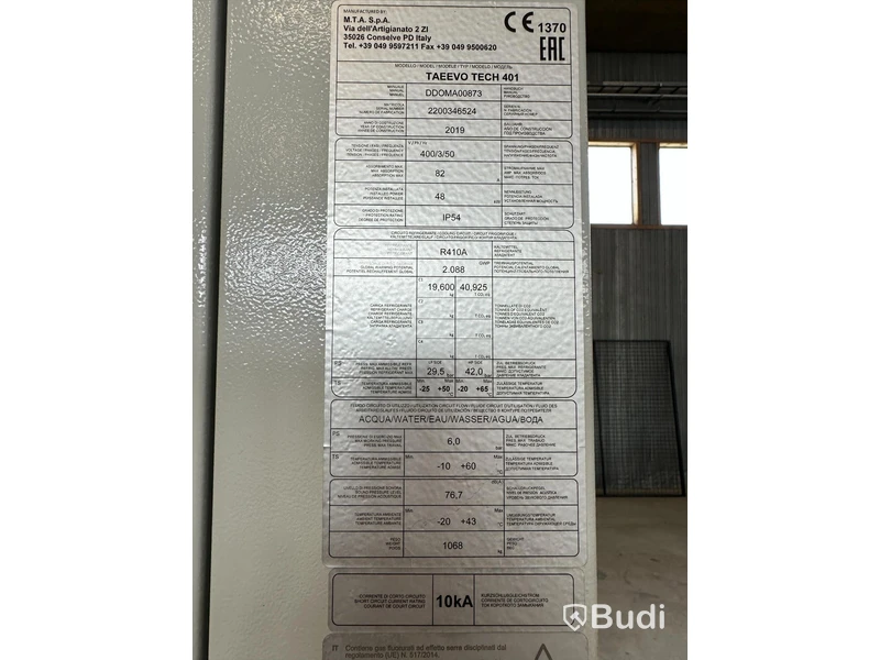 Processkylare MTA TAEvo Tech 401, 2019