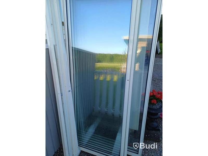Sliding glass door sections, 3 units. Sold dismantled