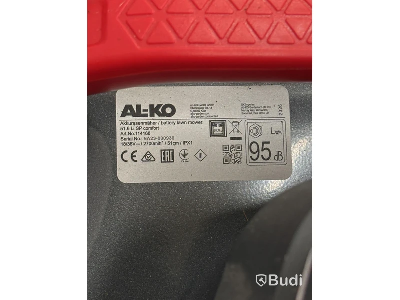 LAWN MOWER AL-KO 51.6 LI SP COMFORT 18V 2X8.0AH/4.0AH