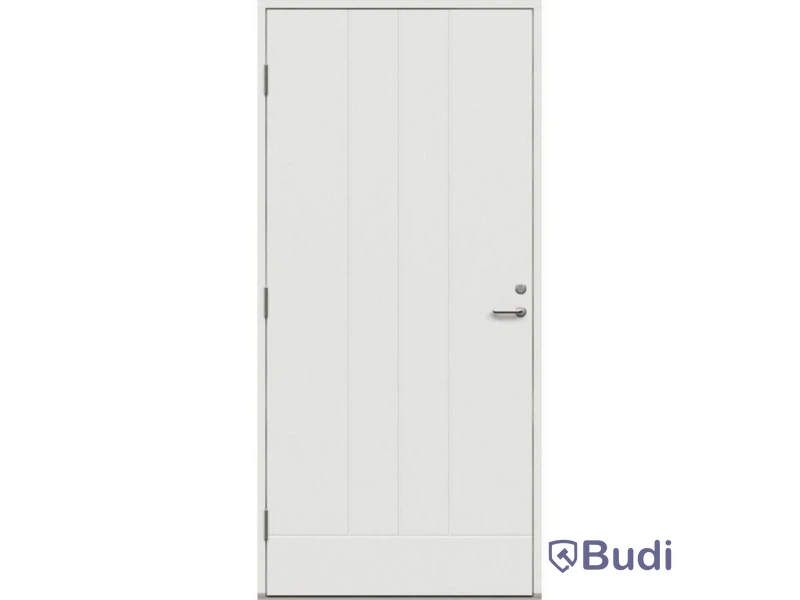 NEW) FIRE- & ACOUSTIC DOOR SOLID ELEMENTS YSTAD 10X21 - LEFT-HUNG WHITE