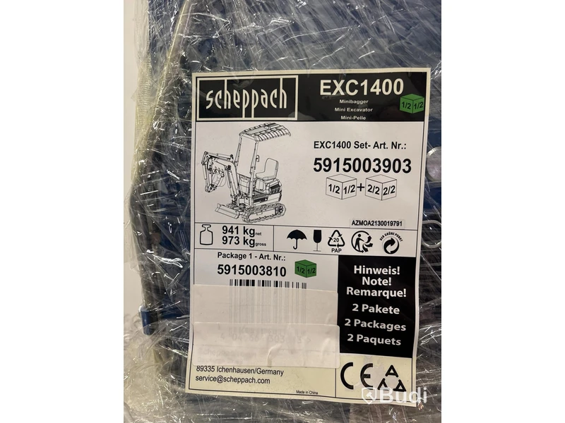 (NEW) Scheppach EXC1400 Mini Excavator - Retail price incl. VAT: 79,000