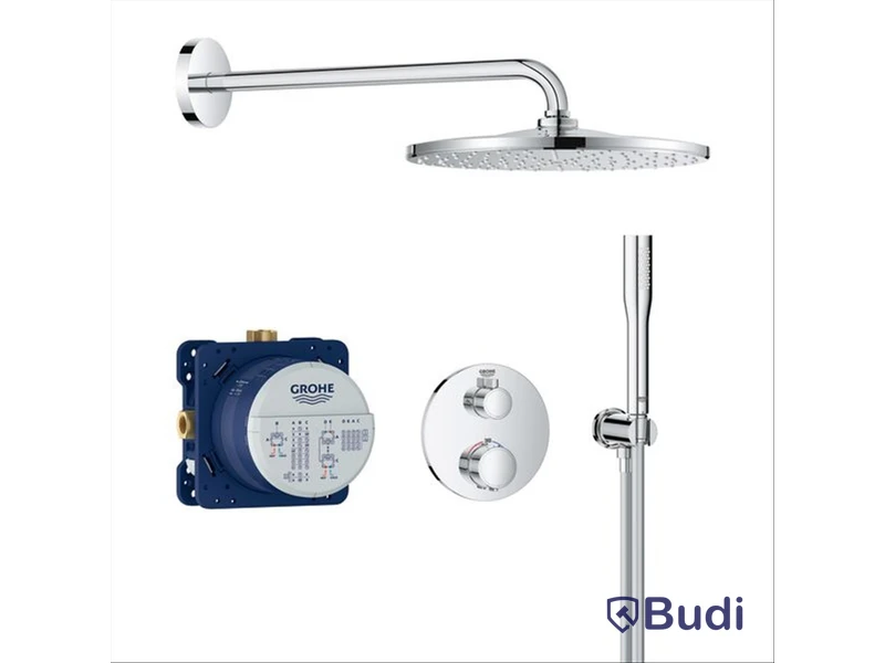 (NEW) GROHE PRECISION THERMOSTATIC OVERHEAD SHOWER SET CHROME