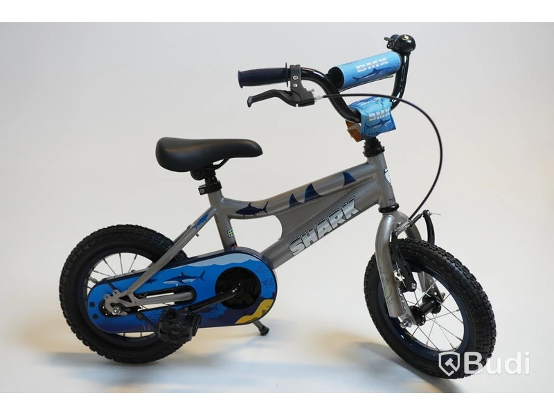 Cykel Shark, BMX, hjul 12 tum, ram 6 tum, silver