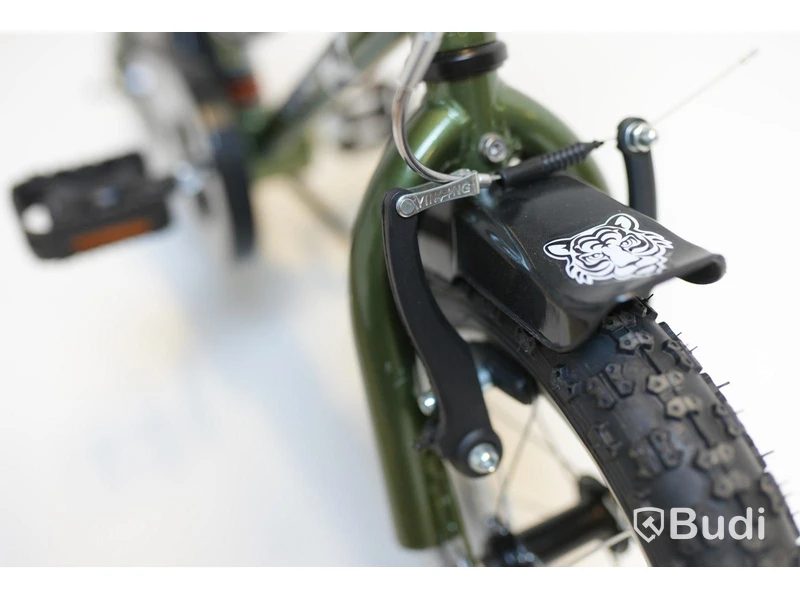 (NEW) Tiger BMX bike, 12-inch wheels, 6-inch frame, olive green