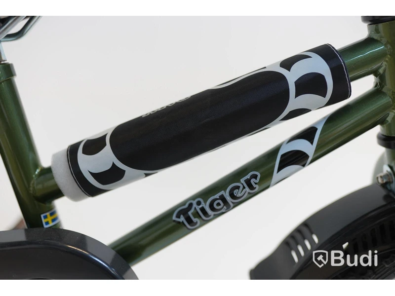(NEW) Tiger BMX bike, 12-inch wheels, 6-inch frame, olive green