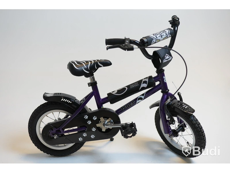 (NEW) Tiger BMX bike, 12-inch wheels, 6-inch frame, purple