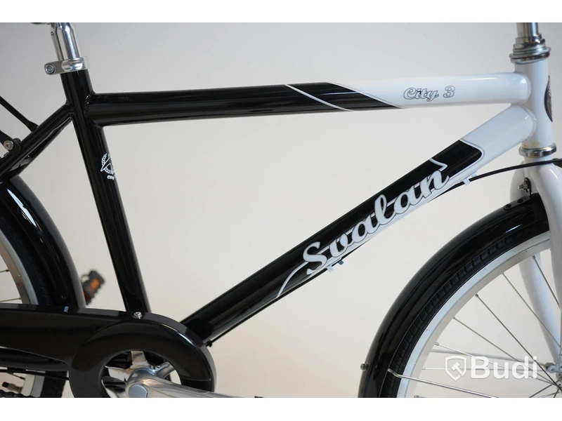 (NEW) Svalan City3 bicycle, 24-inch wheels, 14-inch frame, white/black
