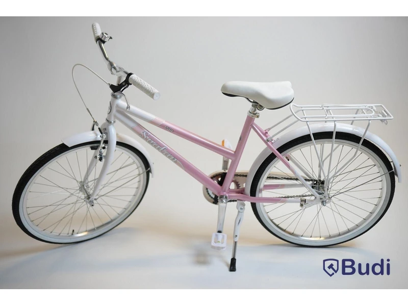 (NEW) Svalan City bicycle, 24-inch wheels, 14-inch frame, white/light pink