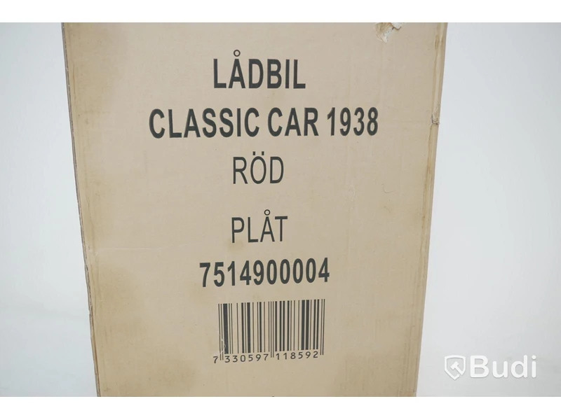 Trampbil Sleipner, Classic Car 1938, röd.