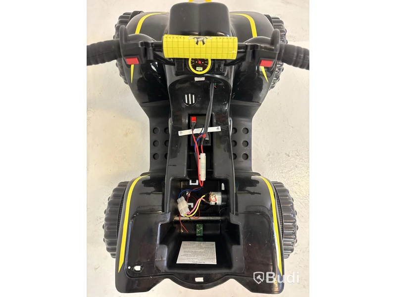 (NEW) 2 electric quad bikes, KL-788, black and red, and a truck with dump function, yellow