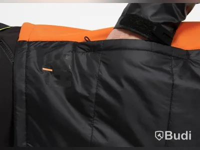 (NEW) 2 PCS. HYBRID JACKETS HH 73233-992, BLACK/ORANGE SIZE L